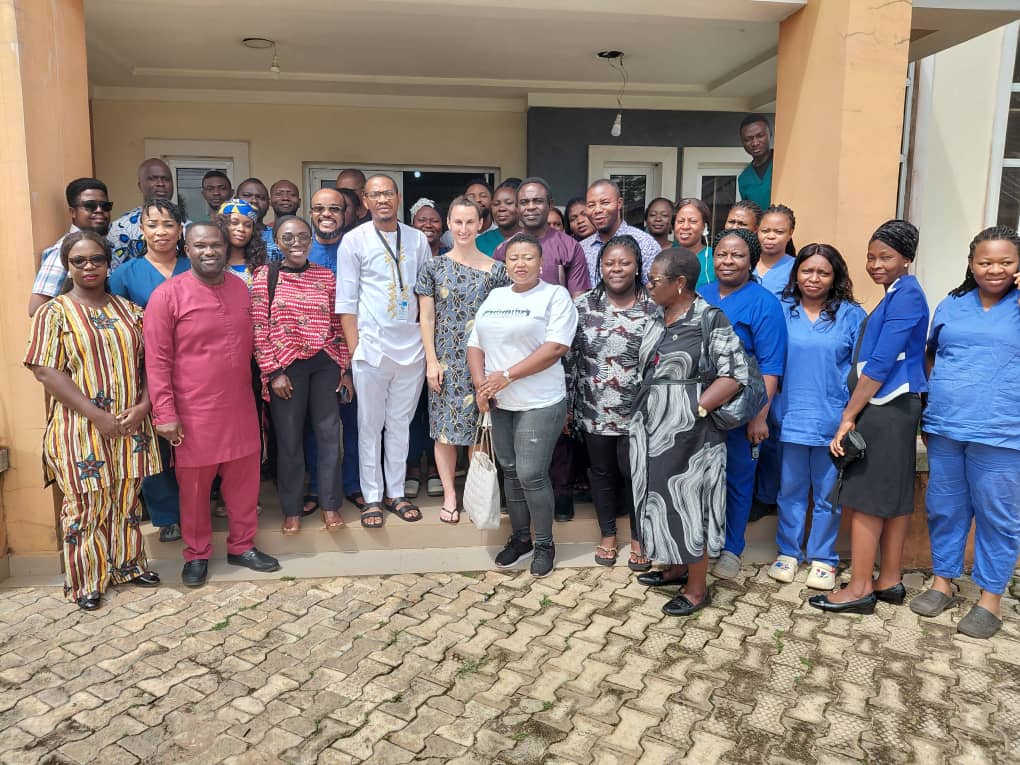 IVEPCR staff with visiting partners outside the institute