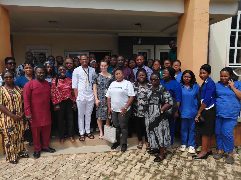 Institute team welcoming a visiting partner delegation